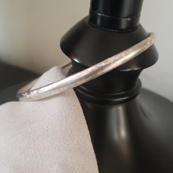 Kendra Scott Silver Thin Cuff Bangle w/ Kira Pierced Earrings - Picture 6 of 17